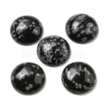 Natural Snowflake Obsidian Cabochons G-C115-02A-14-1