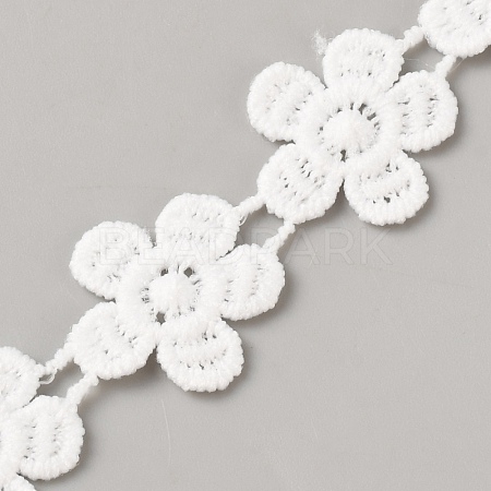 Polyester Lace Ribbon OCOR-WH0111-138D-1