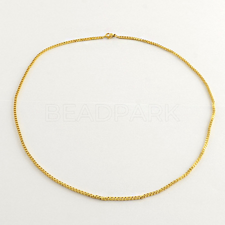 304 Stainless Steel Box Chain Necklaces X-NJEW-R223-01-1