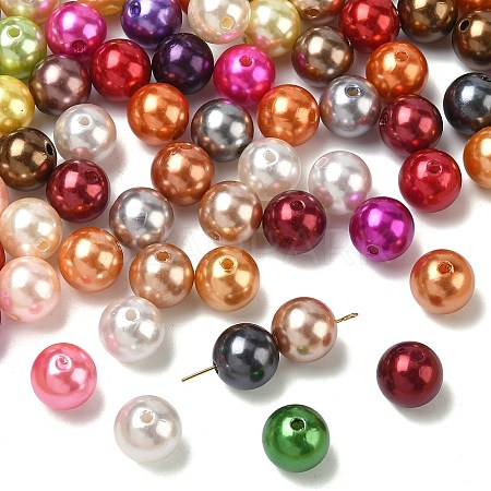 ABS Plastic Imitation Pearl Round Beads SACR-S074-14mm-M-1