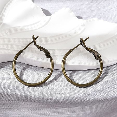 Brass Hoop Earrings KK-I665-26A-AB-1