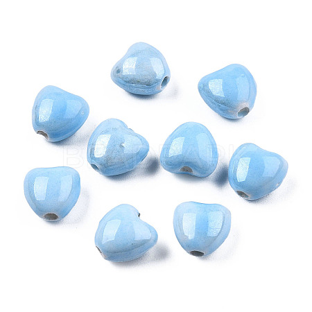 Pearlized Handmade Porcelain Beads X1-PORC-T007-21-07-1