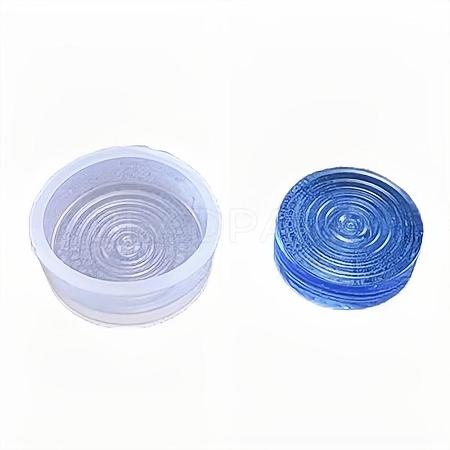 DIY Water Wavy Flat Round Silicone Molds X-DIY-G014-16-1