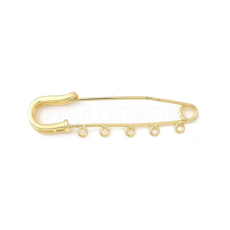 Brass Brooch Findings KK-I364-37G-1