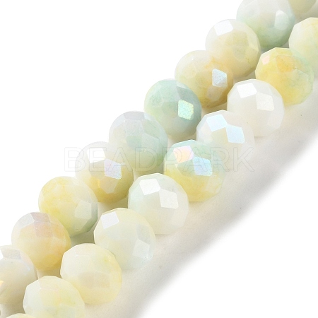 Electroplate Glass Beads Strands LAMP-S068-02N-1
