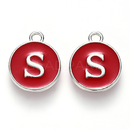 Platinum Plated Alloy Enamel Charms LS-ENAM-S118-03S-P-1