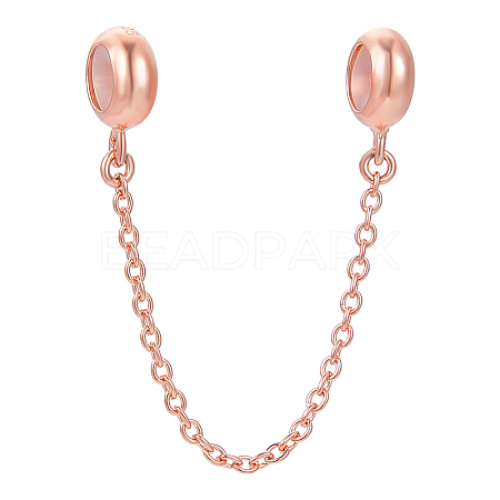 1Pc 925 Sterling Silver Chain Extenders STER-BC0003-04RG-1