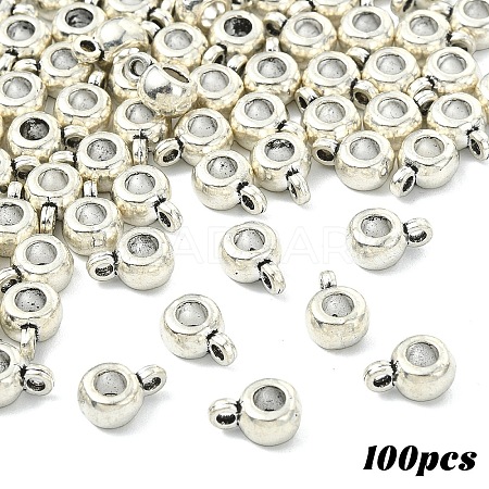 100Pcs Tibetan Style Tube Bails TIBE-YW0001-89AS-1