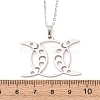 304 Stainless Steel Triple Moon Pendant Cable Chain Necklaces for Men Women NJEW-K308-01D-P-5