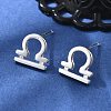 925 Sterling Silver Stud Earrings EJEW-K303-01S-05-1