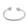 Tarnish Resistant 304 Stainless Steel Cuff Bangles BJEW-M284-12P-1