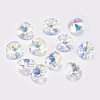 Faceted Glass Rhinestone Charms RGLA-F049-6mm-001AB-1