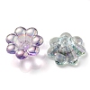 UV Plating Rainbow Iridescent Acrylic Beads OACR-P010-04-2