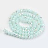 Electroplate Opaque Solid Color Glass Beads Strands X-EGLA-A034-P8mm-L09-2