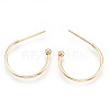 Brass Stud Earring Findings KK-S348-100-2