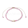 3Pcs 3 Color Natural Pearl & Glass Seed Braided Bead Bracelets Set BJEW-JB09534-3