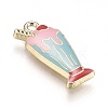 Light Gold Plated Alloy Jewelry Enamel Pendants X-PALLOY-Z001-27C-3