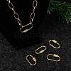 Brass Micro Pave Cubic Zirconia Screw Carabiner Lock Charms ZIRC-G160-21G-7
