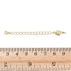 Brass Micro Pave Clear Cubic Zirconia Chain Extender KK-B148-10P-01-3