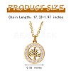 Clear Cubic Zirconia Tree of Life Pendant Necklace JN1048A-3