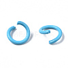 Spray Painted Iron Open Jump Rings IFIN-T017-04B-4