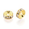 Brass Grade A Crystal Rhinestone Beads RB-A003-8MM-G-2