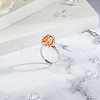 1Pc Adjustable 925 Silver Ring Adjustable Ring Findings FIND-DC0006-64P-5