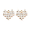 Brass Micro Pave Clear Cubic Zirconia Charms KK-F871-46G-1
