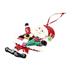 Christmas Santa Claus Handmade Polymer Clay Pendant Decorations HJEW-P017-01E-2