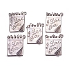 Ideas for Valentines Day Gifts for Him Zinc Alloy Love Note Pendants X-PALLOY-A15463-AS-FF-6