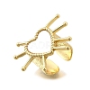 Brass Cuff Rings for Women RJEW-F183-02C-G-4