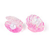 Transparent Resin & Imitation Pearl Cabochons CRES-T025-13M-3
