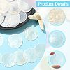 60pcs Flat Round Capiz Shell Pendants SSHEL-SC0001-49-3