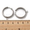 Tarnish Resistant 201 Stainless Steel Huggie Hoop Earrings Findings STAS-A167-01W-P-3