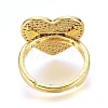 Adjustable Golden Plated Brass Micro Pave Cubic Zirconia Finger Rings RJEW-G097-16G-3