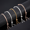  12Pcs 3 Colors Brass Box Chain Slider Bracelet Making KK-NB0001-79-4