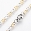 304 Stainless Steel Mariner Link Chains Necklaces NJEW-F240-16GP-3
