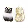 Alloy Enamel Pendants ENAM-M046-12G-B-1