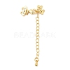 Brass Curb Chain Extenders with Micro Pave Cubic Zirconia X-KK-I705-17G-2