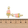 Brass Enamel Pendants X-KK-C093-25G-3