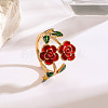 Alloy Enamel Cuff Open Rings WGDC10F-02-1