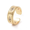 Brass Micro Pave Cubic Zirconia Open Rings RJEW-J017-VC278-1