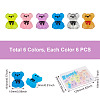 36Pcs 6 Colors Acrylic Cabochons MRMJ-PJ0001-08-3