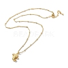 Initial Letter Brass Pendant Necklace NJEW-A015-21G-T-2