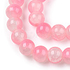 Crackle Baking Paint Imitation Jade Glass Beads Strands DGLA-T003-10mm-02-2