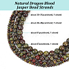 Olycraft 4 Strands 4 Styles Natural Dragon Blood Jasper Bead Strands G-OC0005-10-4