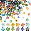 240Pcs 12 Colors Handmade Millefiori Glass Bead Strands LAMP-HY0001-09-1