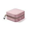 Square Velvet Jewelry Storage Zipper Boxes CON-P021-01B-1