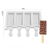 Food Grade DIY Rectangle Ice-cream Silicone Molds DIY-D062-03B-7