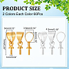 120Pcs 2 Colors Brass Peg Bails Pendants KK-WR0001-58-2